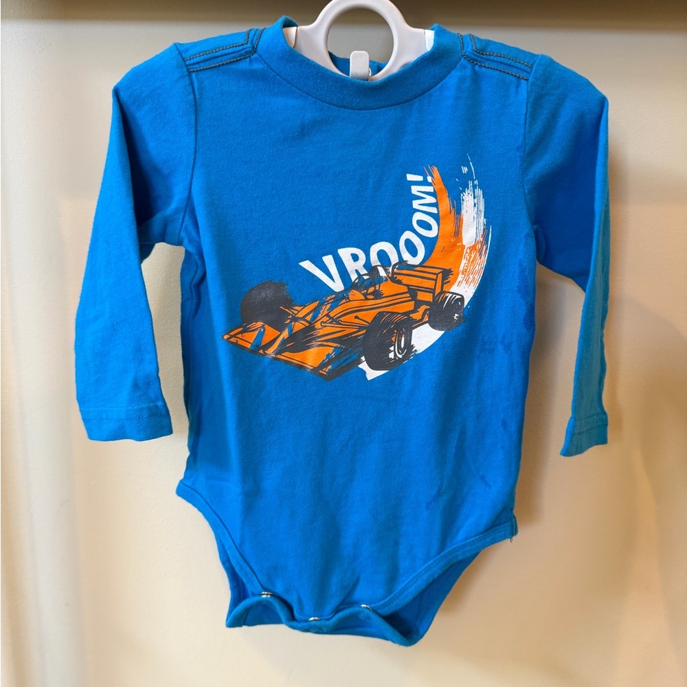 Okie Dokie Baby Boys Blue One Piece Bodysuit Size 9 Months